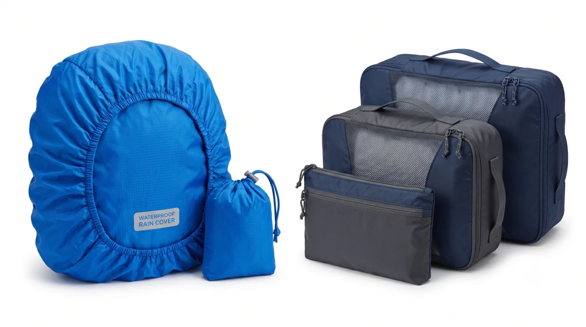 Backpack Rain Cover + Organizer Set
