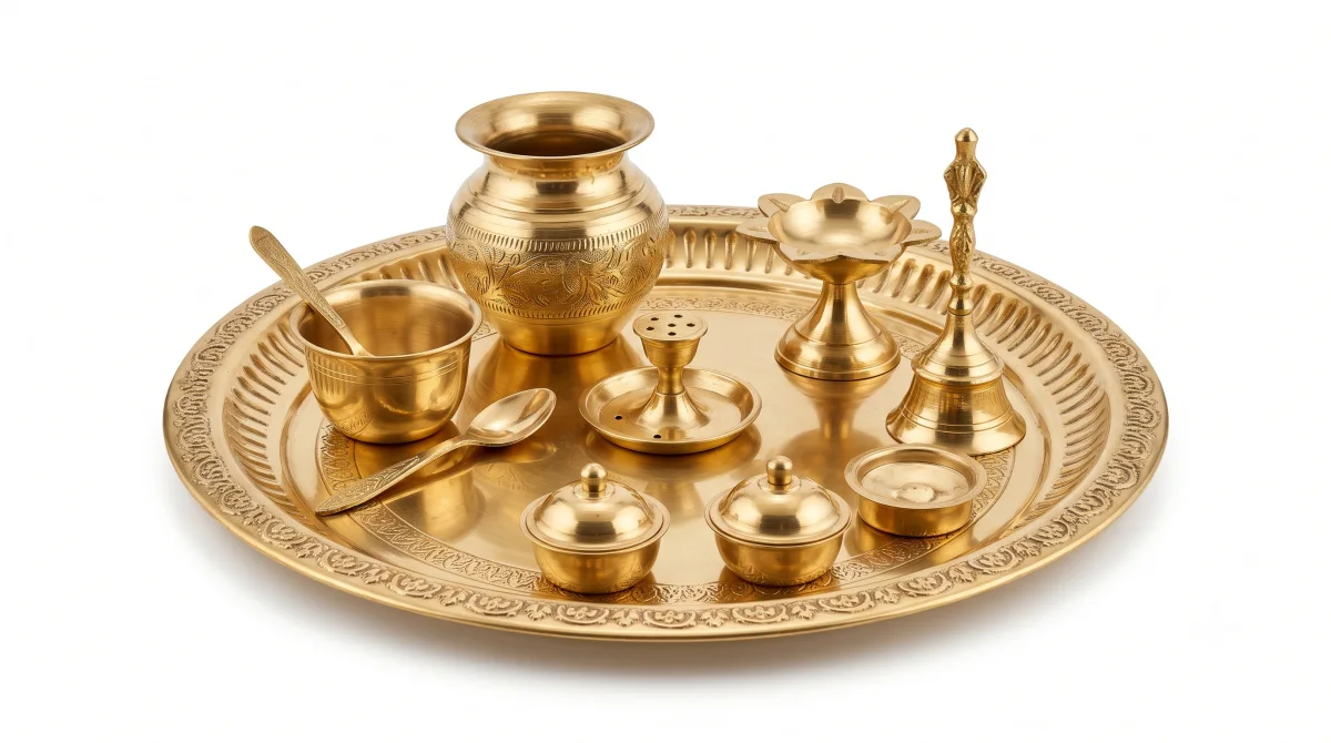 Brass Pooja Thali Set