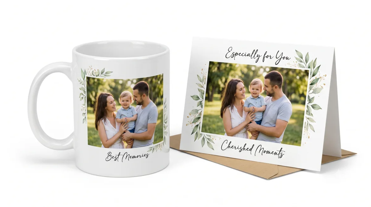 Personalized Photo Mug + Card